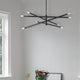 8-Light Pendant, Matte Black