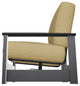Leeward Deep Seat Outdoor Armchair with Hidden Motion, Stucco/Black