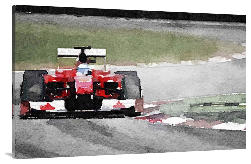"Ferrari F1 on Track Watercolor" Fine Art Print