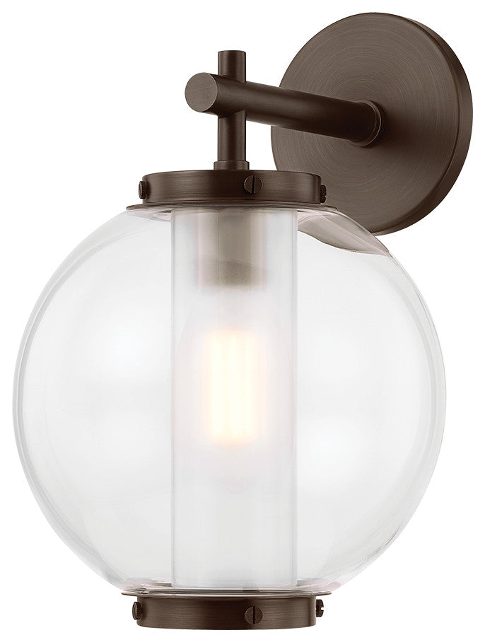 Troy Lighting Marco Exterior Wall Sconce Bronze, 9.5"Lx9.5"Wx14"H