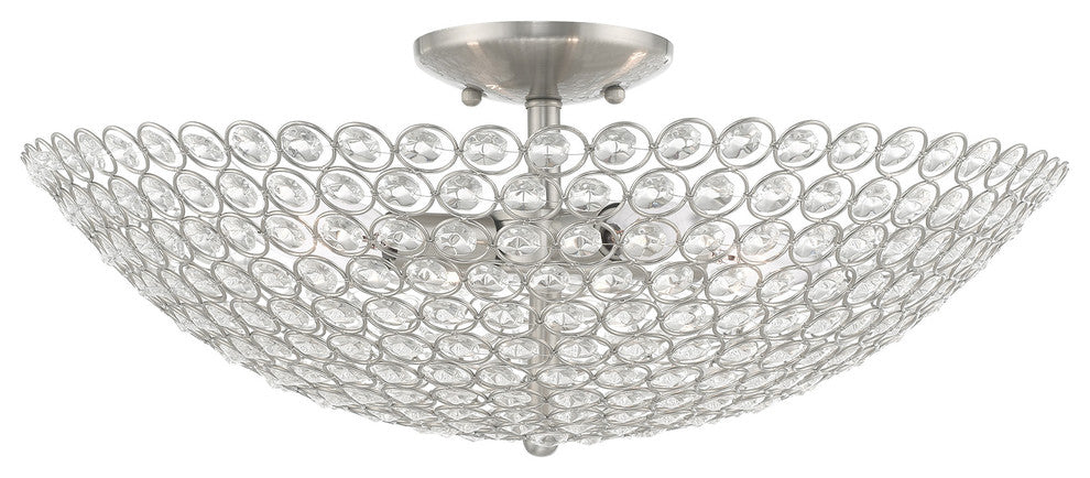 Livex Lighting Brushed Nickel 4-Light Ceiling Mount