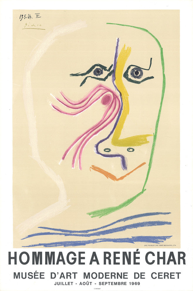 Pablo Picasso, Hommage A Rene Char, 1969, Artwork