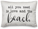 All You Need Is Love And A Beach Script Outdoor Lumbar Pillow