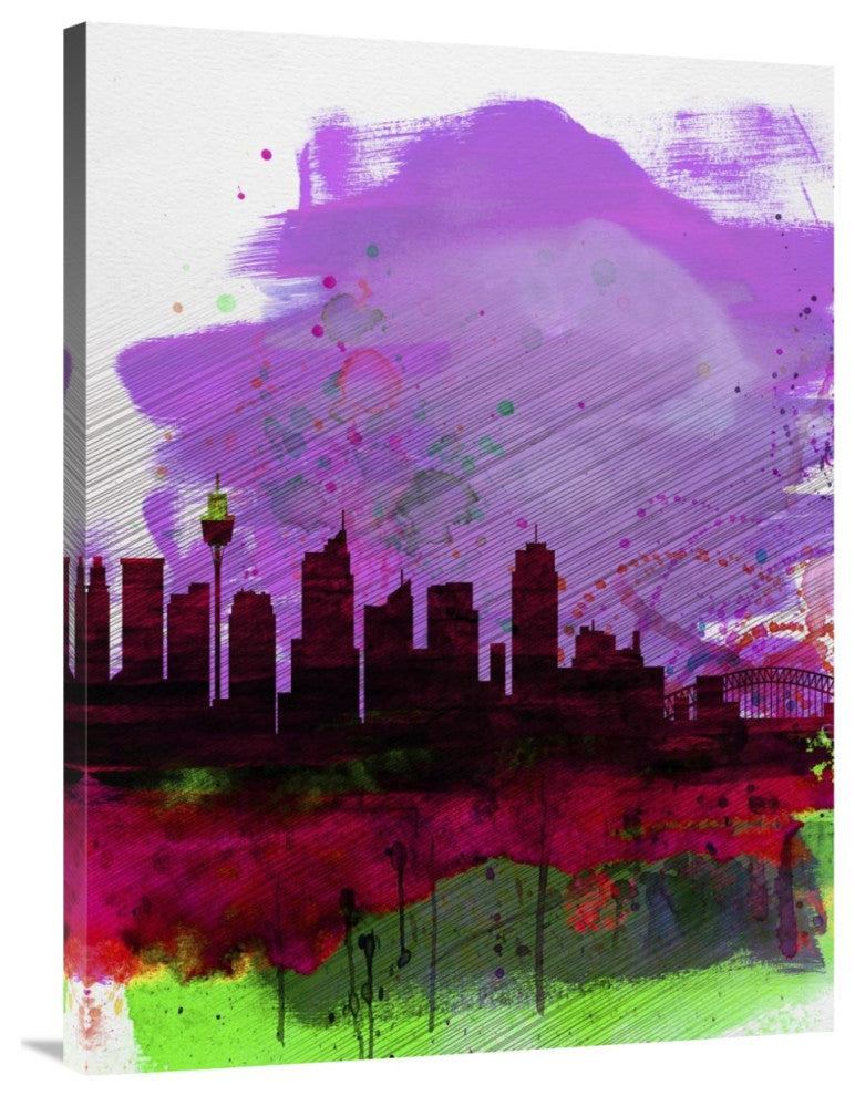 "Sydney Watercolor Skyline 2" Fine Art Print