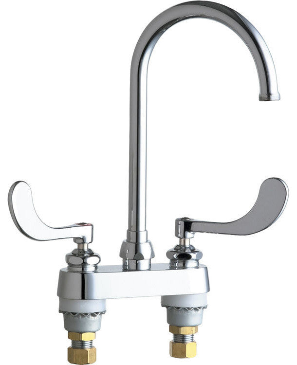 Chicago Faucets 895-317GN2AFCABCP Hot and Cold Sink Faucet