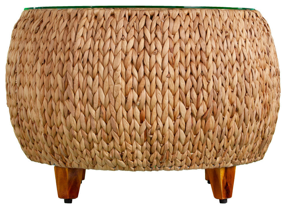 Penleyton Round Water Hyacinth Cocktail Table