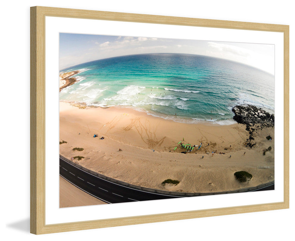 "Telescopic Beach View" Framed Print by Karolis Janulis