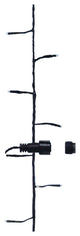 Twinkling LED Christmas Lights, Connect 24V Extension Set, Black Wire, Set of 96