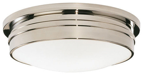 Robert Abbey S1317 Three Light Flushmount Roderick Polished Nickel