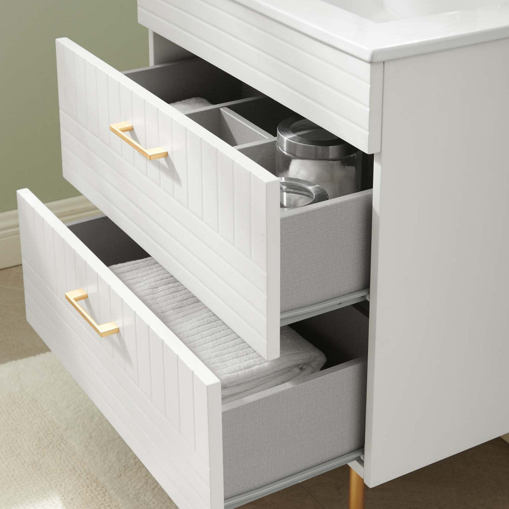 Daybreak 24" Bathroom Vanity, White White