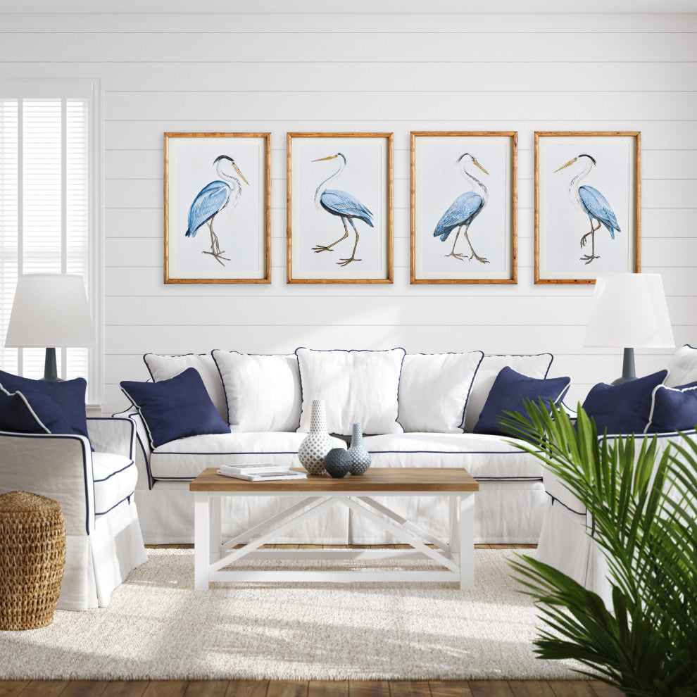 Elegant Blue Heron Gallery, Set of 4