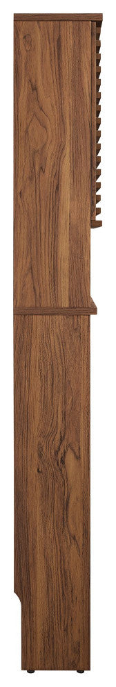 Render Over the Toilet Bathroom Storage Cabinet, Walnut