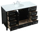 Isabel 54" SIngle Bathroom Vanity, Black