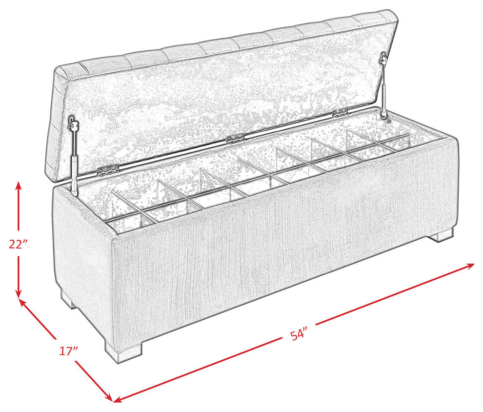Picket House Furnishings Carson Shoe Storage Bench, Slate