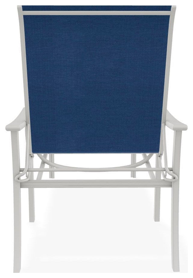 St. Catherine Sling 4-Position Outdoor Chaise Lounge, Cobalt/Snow