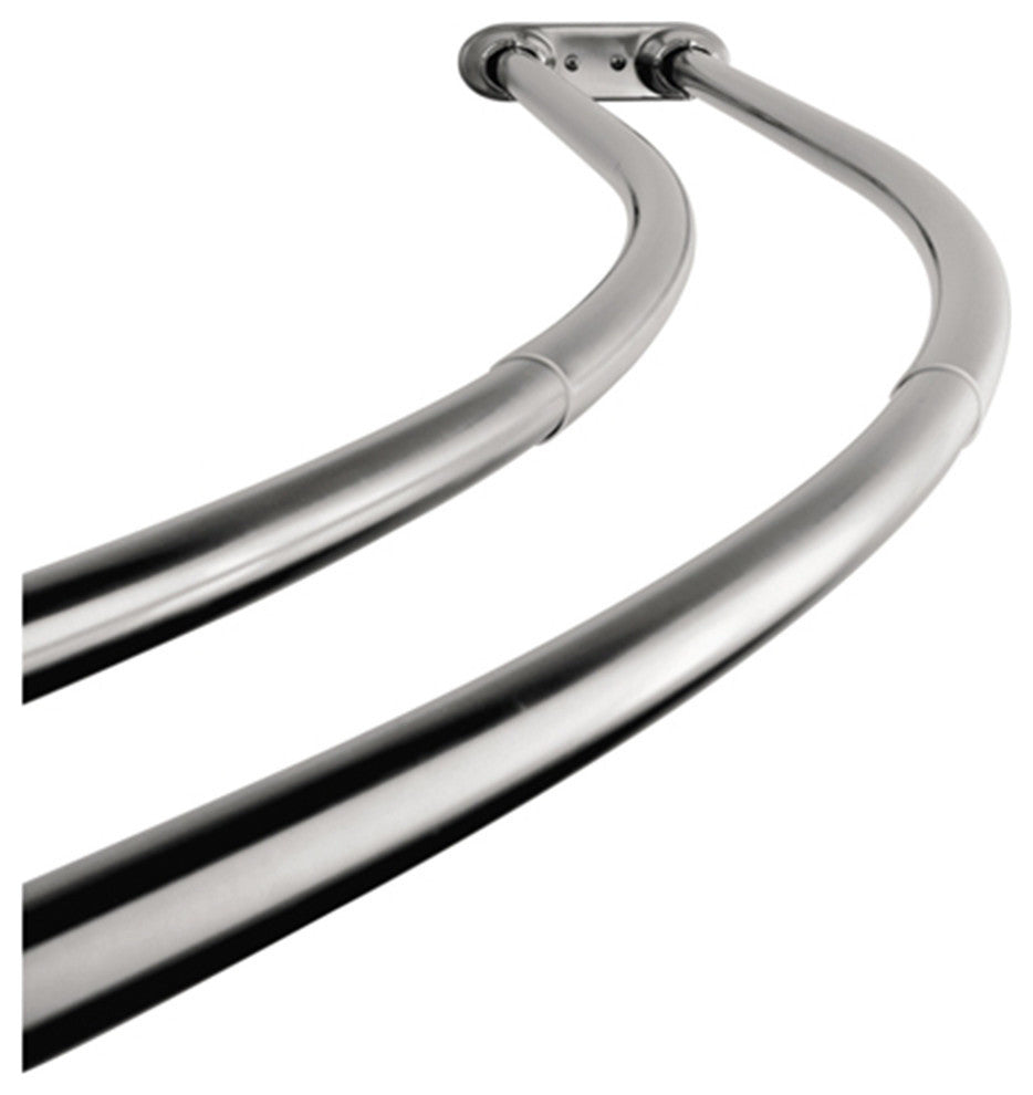 ARISTA Dual Curved Shower Rod, Chrome