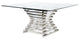 Modrest Crawford Contemporary Clear Glass Square Dining Table