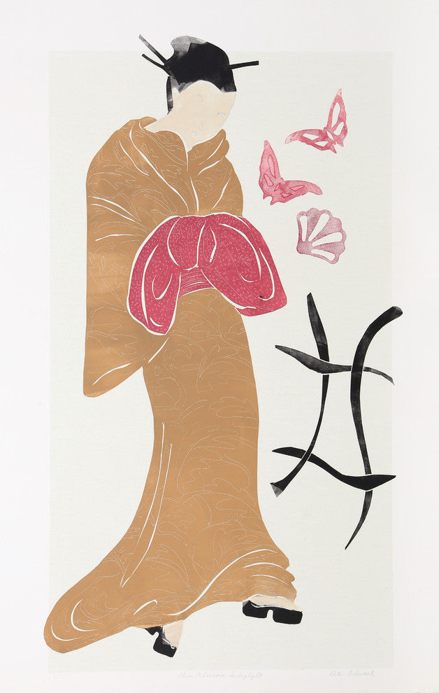 Rita Schwartz "Plum Blossom in Daylight" Etching With Intaglio