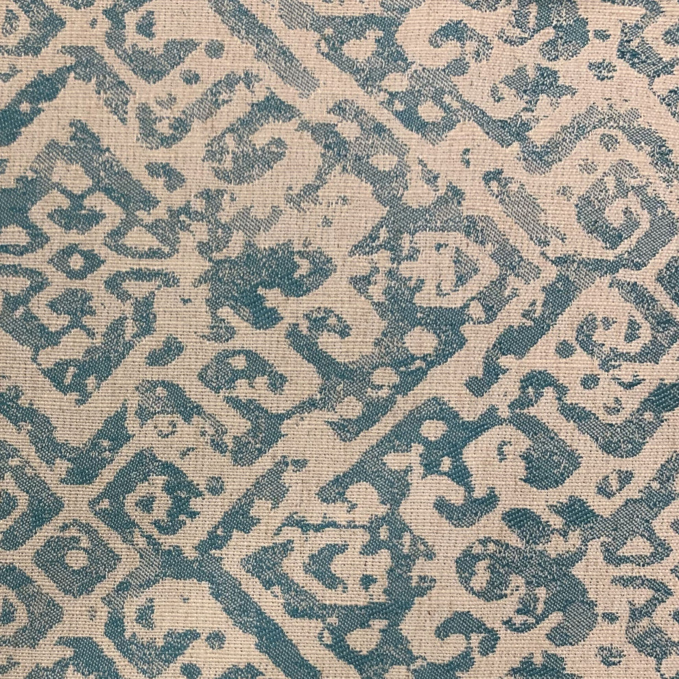 Plutus Blue Artistic Plaid Luxury Throw Pillow, 20"x30"