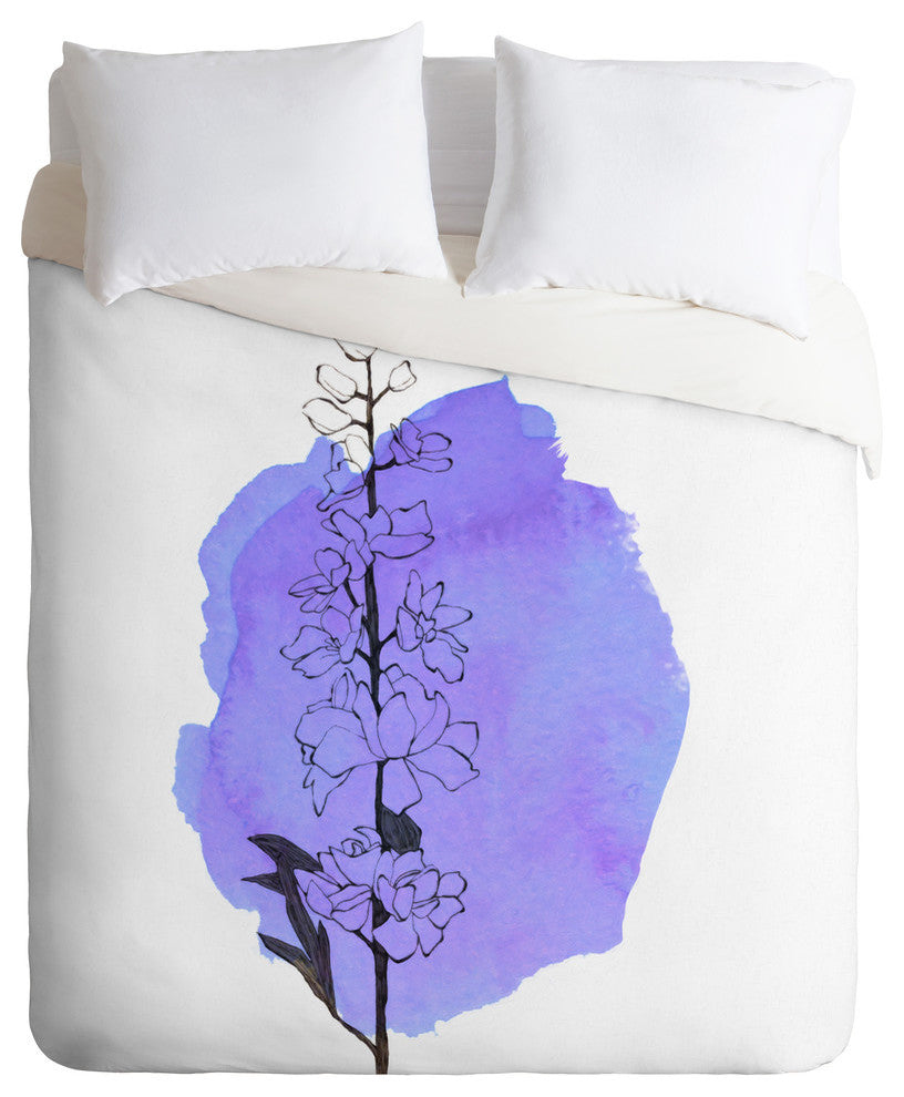 Deny Designs Morgan Kendall Delphinium Duvet Cover, Lightweight