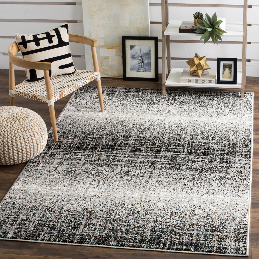 Safavieh Adirondack Collection, ADR116 Rug, Silver/Black, 3'x5'