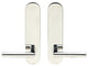 Frankfurt Lever, Tubular Privacy, Polished Stainless Steel, 2-3/8" Backset