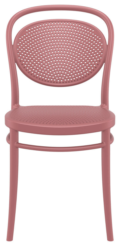 Marcel Resin Outdoor Chair, Set of 2, Marsala