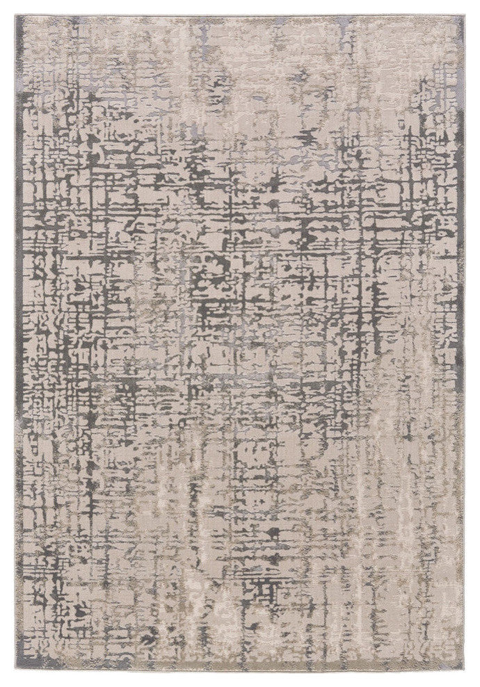 Weave & Wander Alexander Contemporary Watercolor Rug, Silver/Gray, 8'x11'
