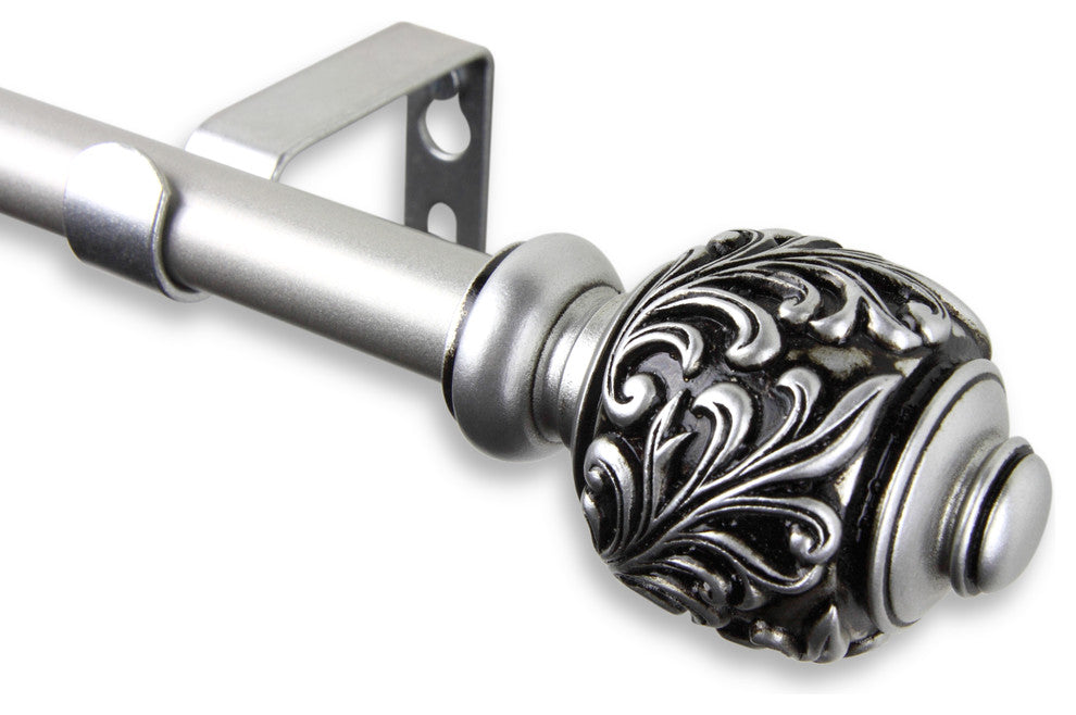 Tilly Curtain Rod, Satin Nickel, 84-120"