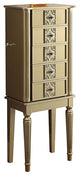 ACME Tammy Jewelry Armoire, White, Gold