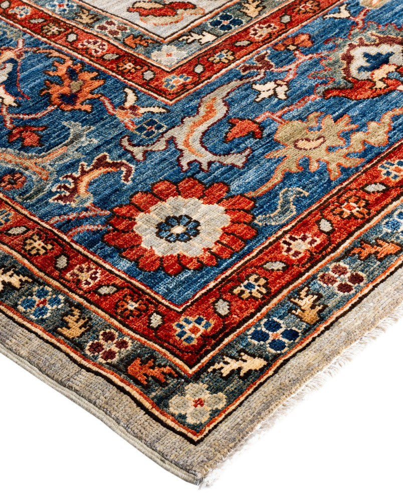 Serapi One-of-a-Kind Hand-Knotted Area Rug Light Gray, 8'11" x 11'11"