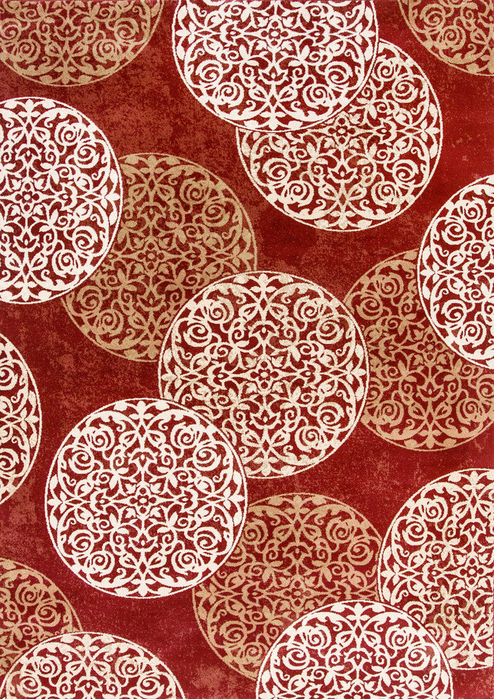 Melody Red Rug, 5'3"x7'7"