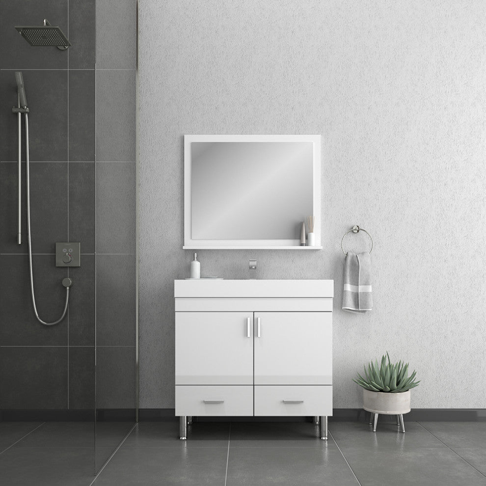 Ripley 36" Modern Bathroom Vanity Set, White