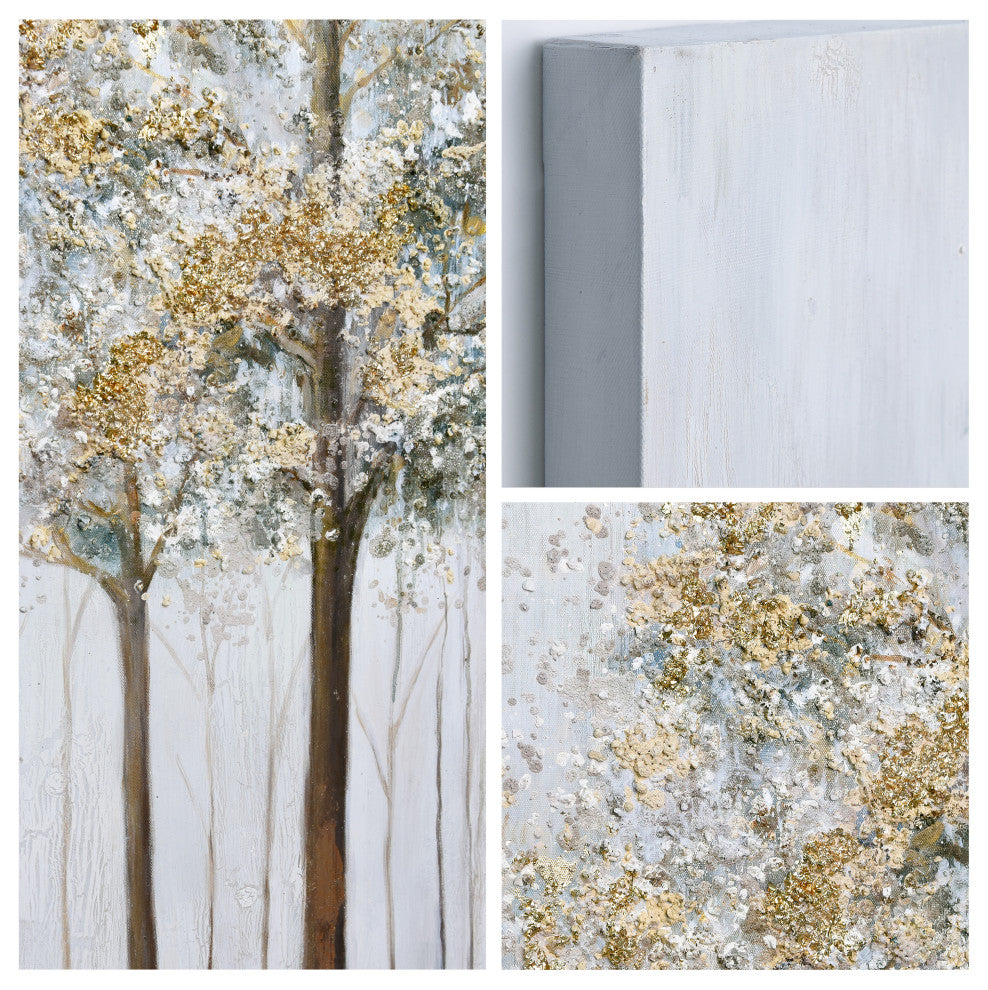 Winter Forest 2 Textured Metallic Hand Painted Wall Art by Martin Edwards