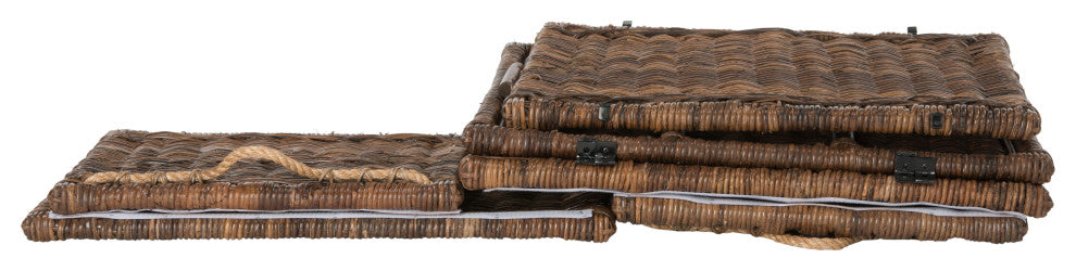 happimess Caden 30" Wicker Storage Trunk, Brown