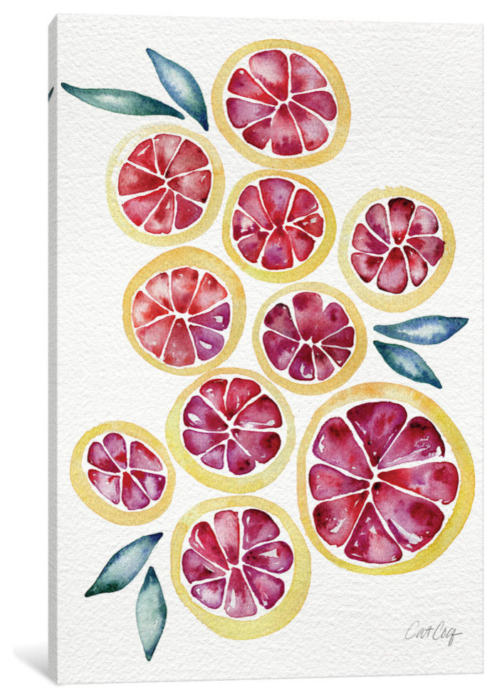 "Grapefruits Artprint" by Cat Coquillette, 40x26x1.5