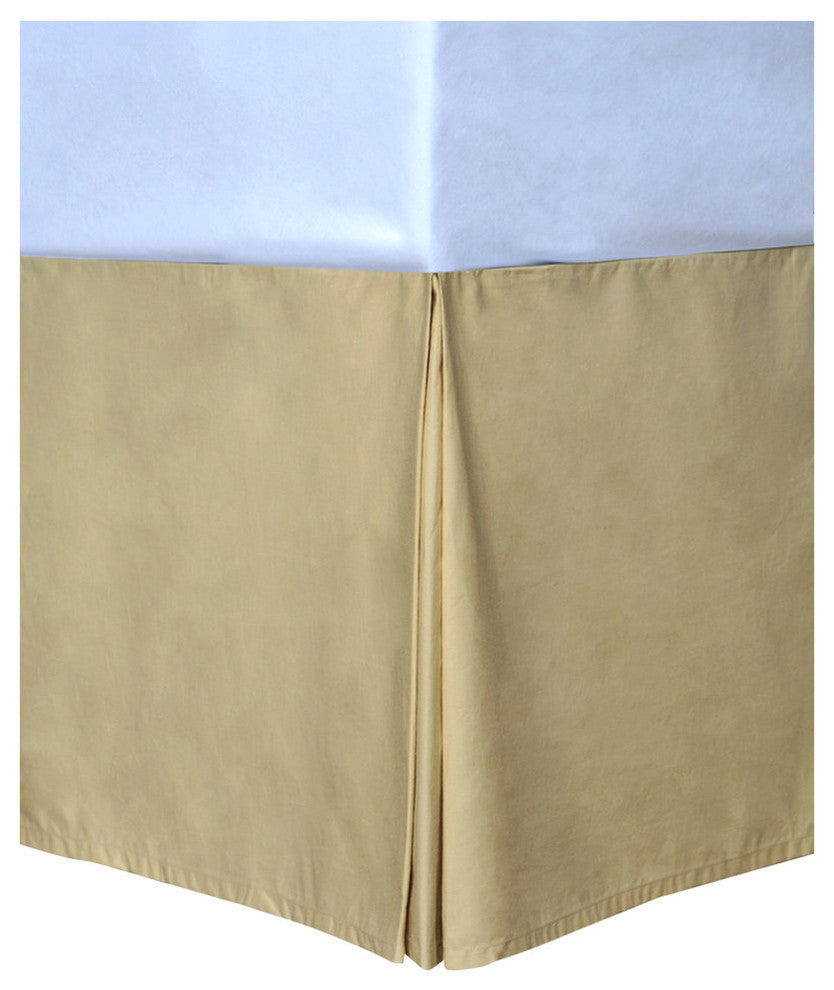 Cottonpure Colors Sustainable Cotton Bed Skirt, Wheat, Twin
