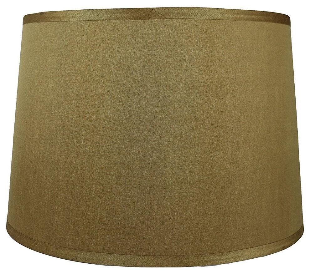 French Drum Lamp Shade, 14x16x11", Golden Taupe