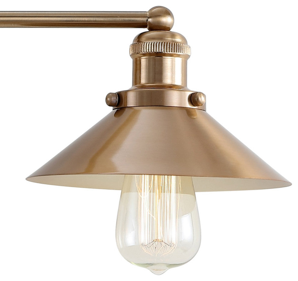 June Metal Shade Sconce, Brass Gold, 3-Light