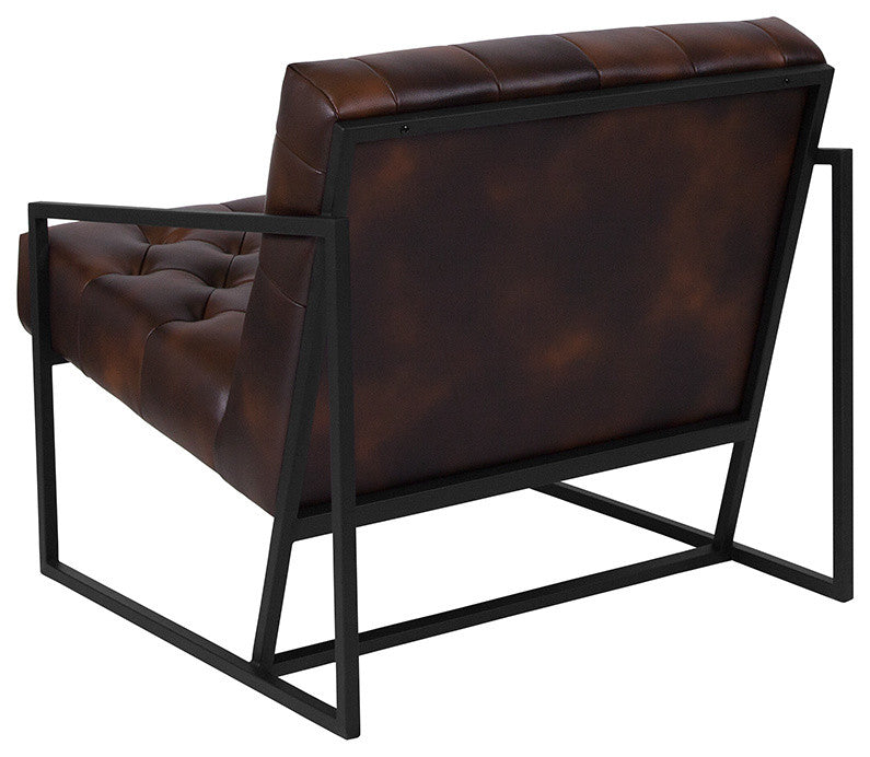 Hercules Madison Series Bomber Jacket Leather Tufted Lounge Chair