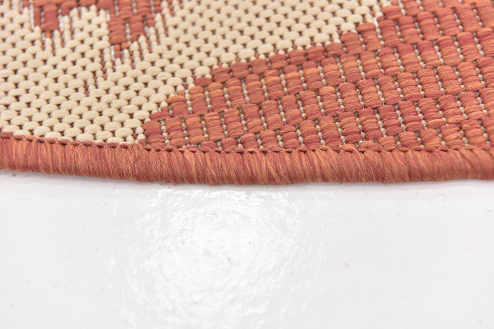 Unique Loom Terracotta Branch Outdoor 6' Round Rug