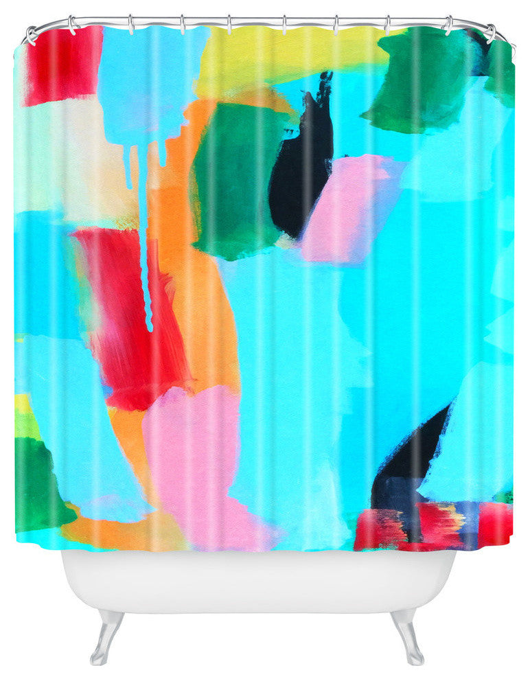Natalie Baca Clear Blue Sky Shower Curtain, 72"x69"