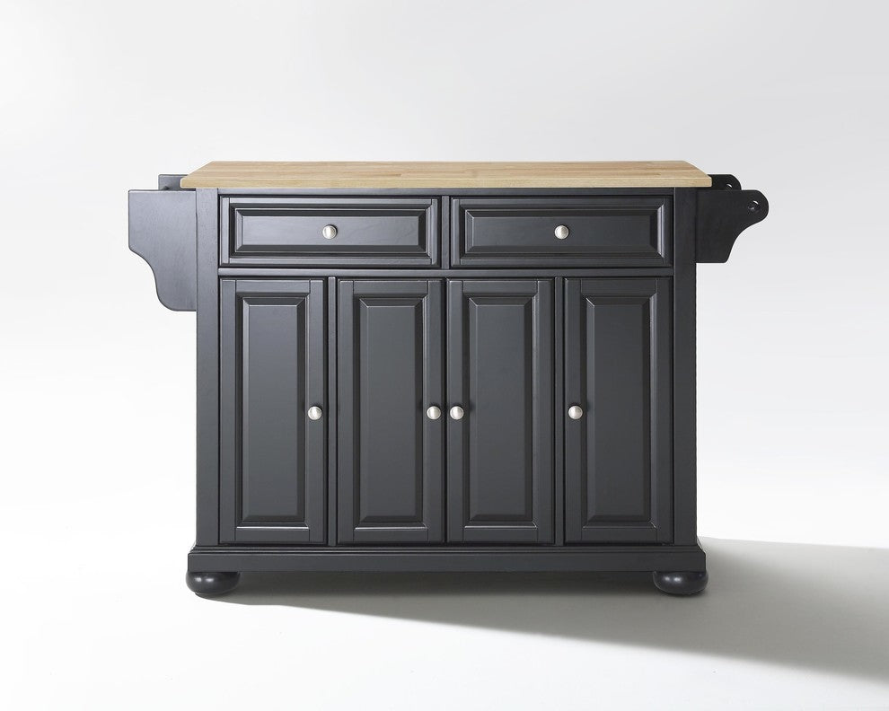 Alexandria Natural Wood Top Kitchen Island