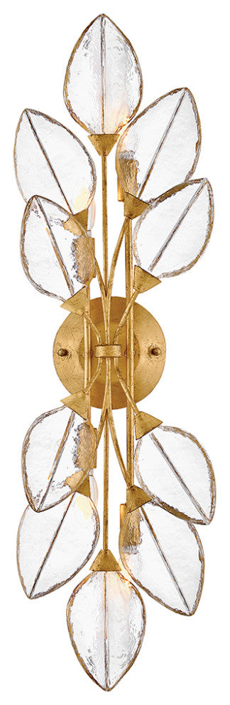 Fredrick Ramond Amira Large Four Light Sconce, Distressed Brass