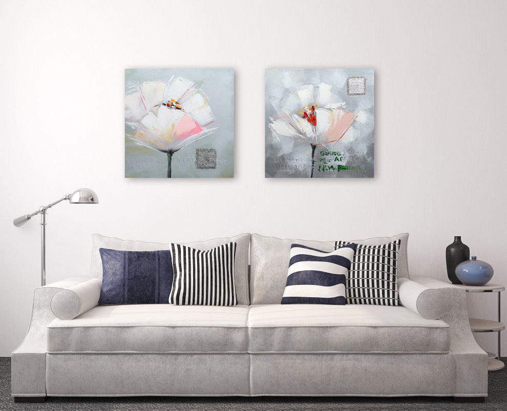 Hand Painted Flower in Memory Wall Decor Artwork II