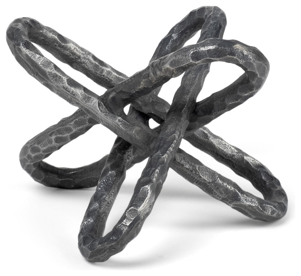 Wilhelm I Silver Metal Link Decor Object, Large