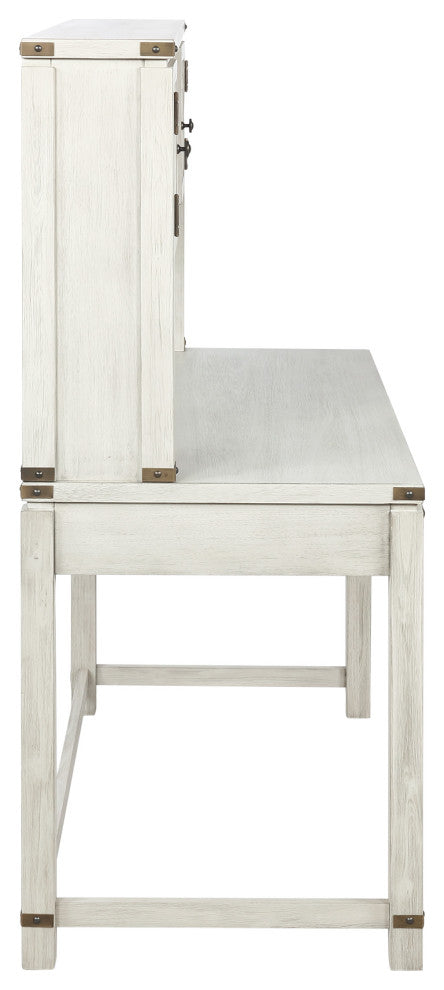 Baton Rouge Desk With Hutch, Champagne Oak
