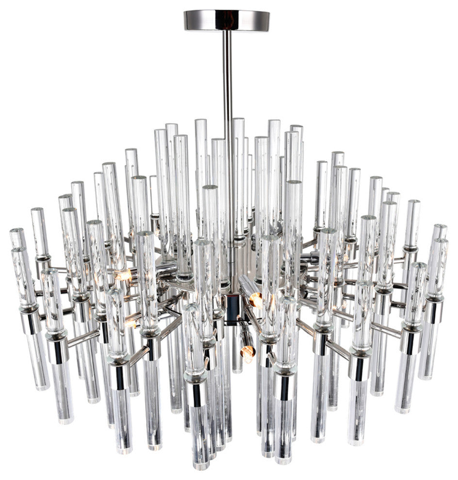 Miroir 10 Light Chandelier With Polished Nickel Finish