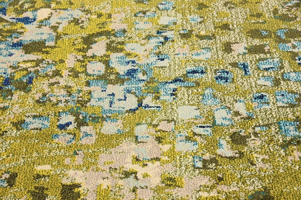 Unique Loom Green Jardin Ivy 4' 0 x 6' 0 Area Rug