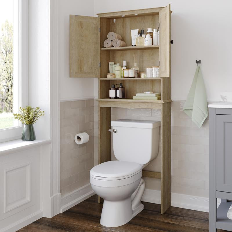 Dune Farmhouse Over the Toilet Bathroom Storage Cabinet, Brown